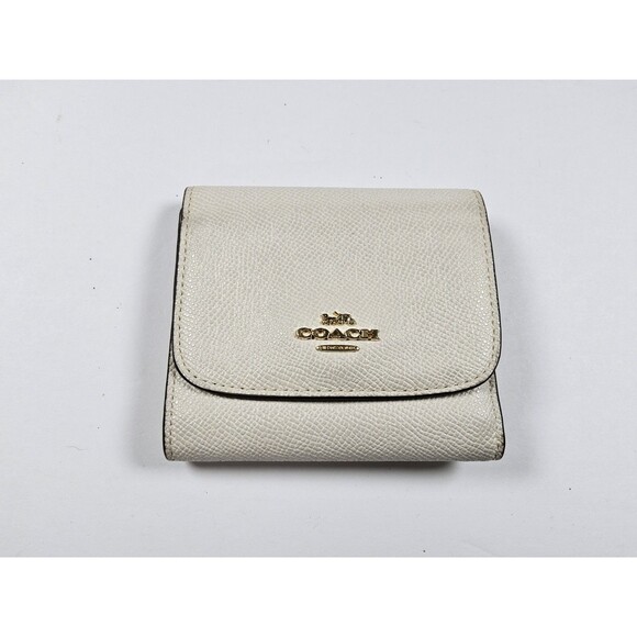 Coach Leather Trifold Small Snap Wallet - Picture 1 of 10